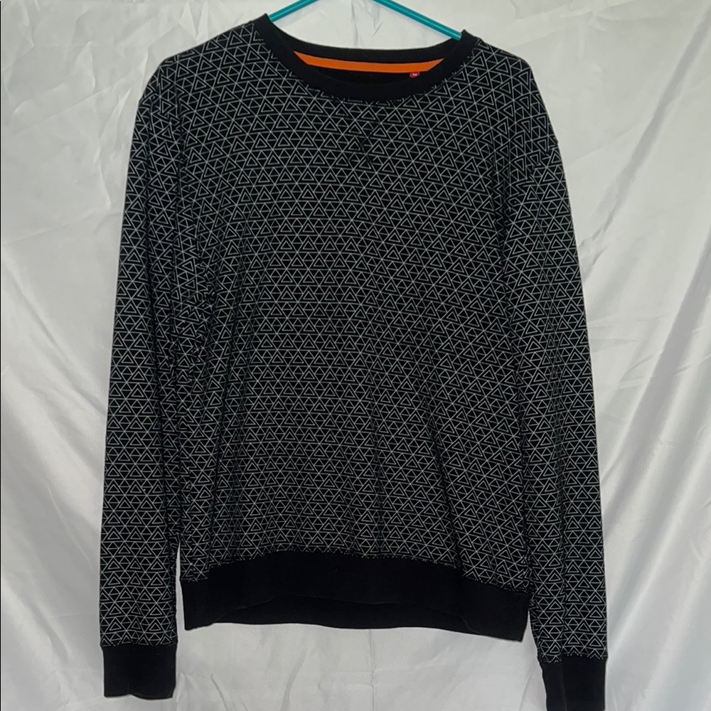 Men's Black Geometric Sweater